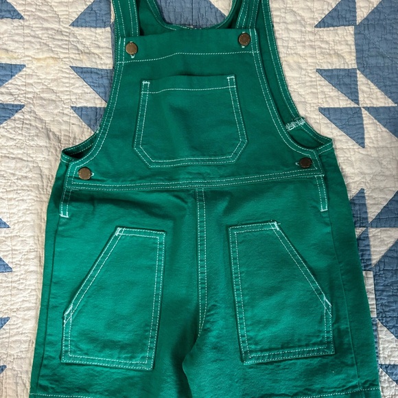Fin & Vince retro green overalls 4/5 - Picture 2 of 3